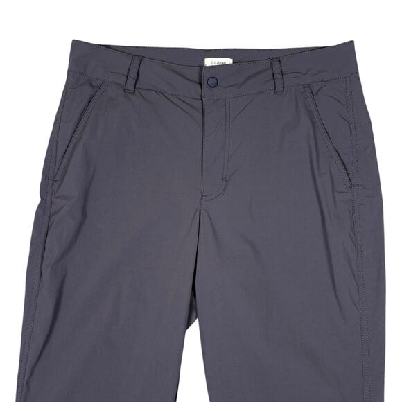LL Bean Access Trail Straight Leg Pants Women's 14 Gray Hiking Outdoors Camping - Picture 6 of 11